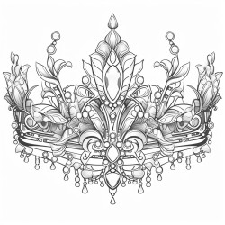 a gothic crown with intricate thorny designs and dark jewels
