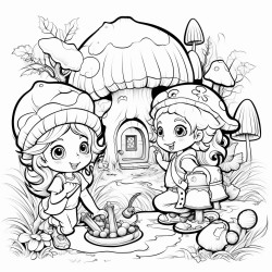 campers imagining a magical forest filled with fairies and hidden treasure
