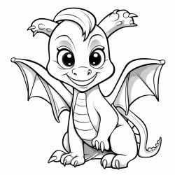 cute hilarious dragon coloring