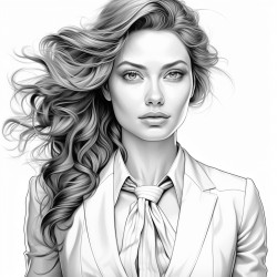 business woman turned to the side face not visible