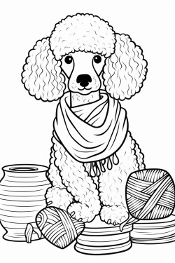 a standard poodle knitting