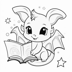 axolotyl reading a book on the moon