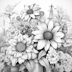 space shuttle sunflowers