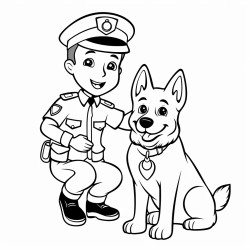 police officer with dog