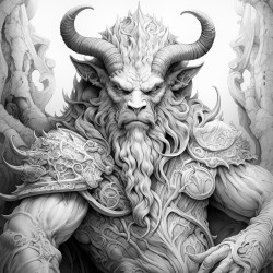przeraajcy demon bardzo grony mroczny  symetryczny