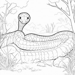 a snake in the forest