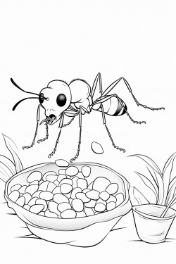 ant eating working and studying