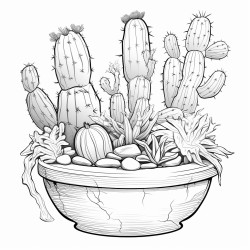 a toilet shaped cactus in the desert