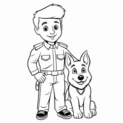 police officer with dog