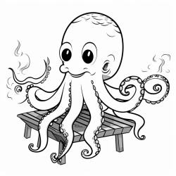 octopus eating a kebab