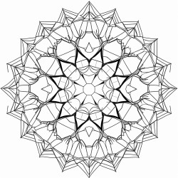 polygonal fractals  fractal patterns of polygons forming a complex mandala