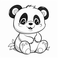 cute panda painting