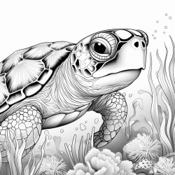 a turtle but with a bunch of designs on his shell