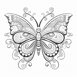 a butterfly with a floral pattern in the middle of it