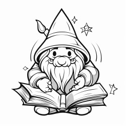 wizard reading cute