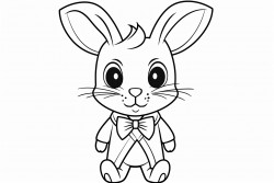 bunny  bunny with a bow tie