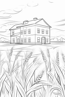 hospital in a wheat field