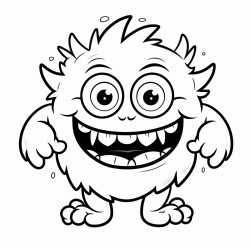 happy funny monster kid