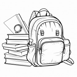 books stationery and school bag