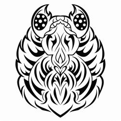 bear paw with designs inside