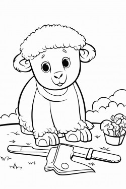 sheep being sherd with clippers