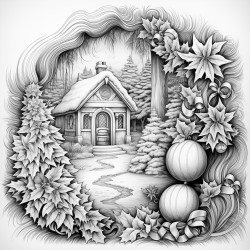 christmas pictures with patterns inside of it