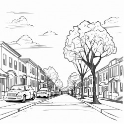 a street with trees