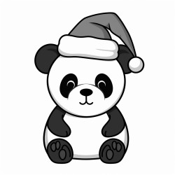 christmas panda bear