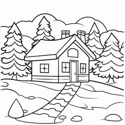 winter scene bold and easy