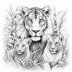 a lion a tiger and a bear in the same image