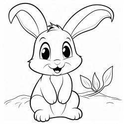 un lapin mange une carotte