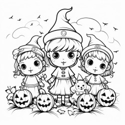 un thme halloween avec des petits fantmes et une scne mignonne
