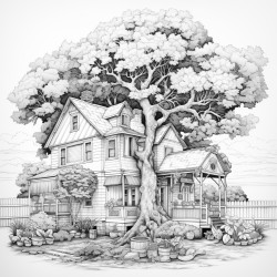 tree next to house