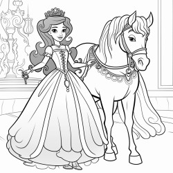 a princess and her horse ready for a royal parade