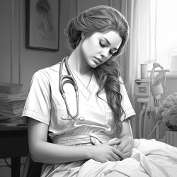 a crying nurse hugging a crying patient