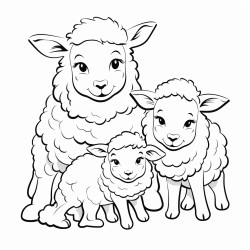 family cubs of sheep