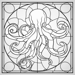 stained glass octopus