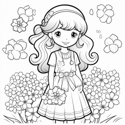 blossom coloring page