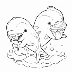 dolphines with ice cream