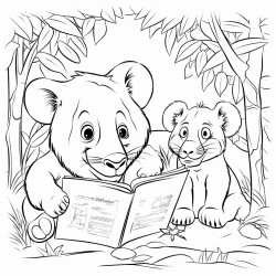zoo animals reading