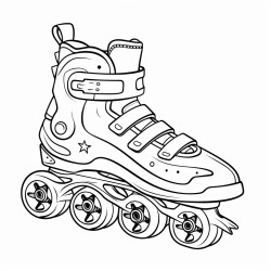 space with inline skates