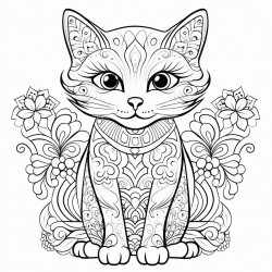simple cute cat