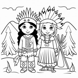 create an illustration that celebrates native american culture and traditions throu