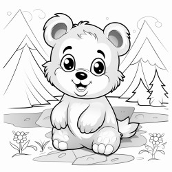 a cute maqaruaq  coloring bookvector white background black and white black drawing