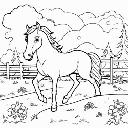 pferd im garten