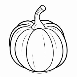 simple pumpkin with a stem