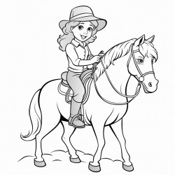 a girl riding a horse