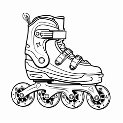 space with inline skates
