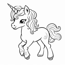 a cute horseunicorn