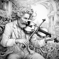 man playing the violin